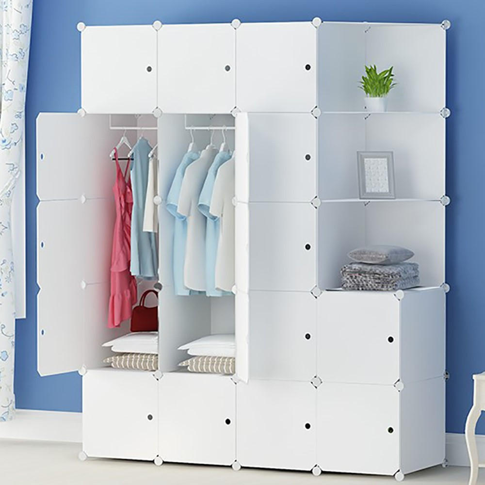 MODULARER Kleiderschrank 183/147/47 cm - Weiß, Kunststoff (147/183/47cm)