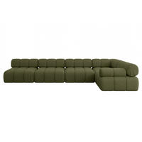 ECKSOFA modulares Sofa Mende-L3 - 380x190x70 cm Grün Bouclé - Grün, Holzwerkstoff/Textil (380/190cm) - ALTDECOR
