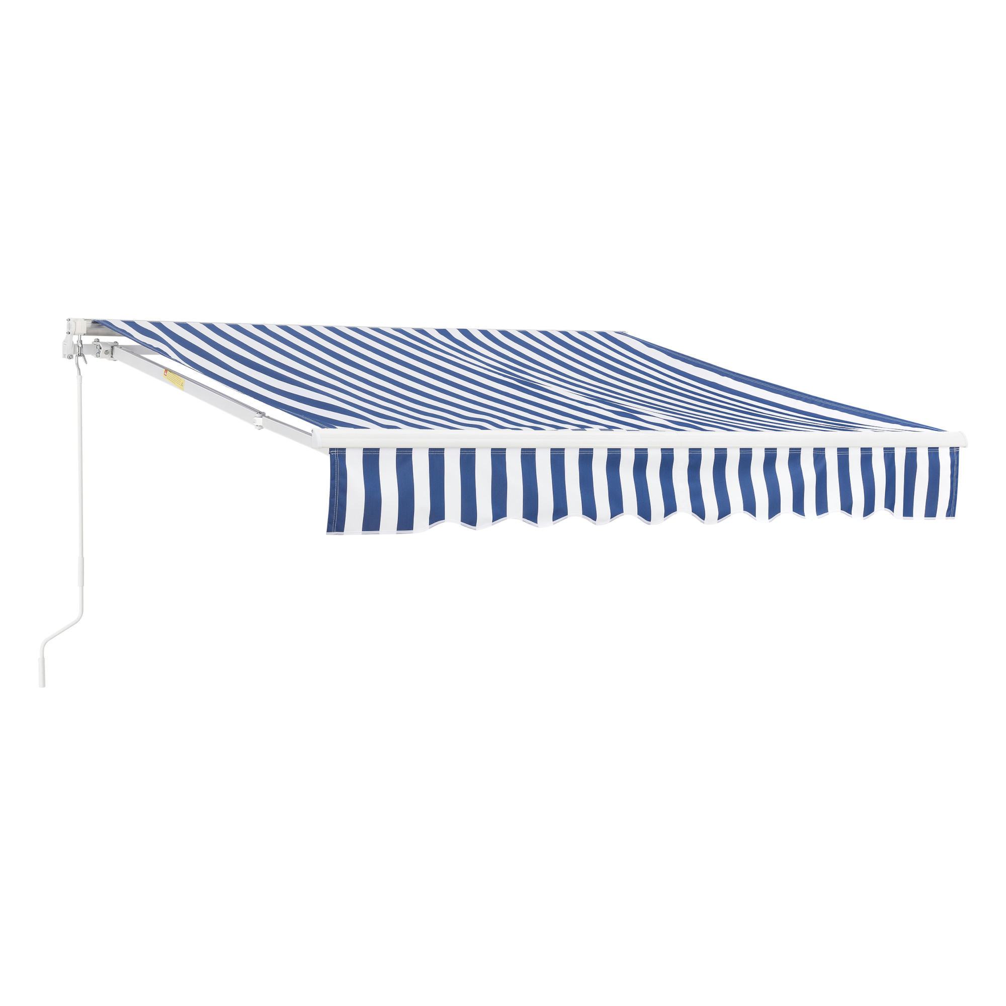 GELENKARMMARKISE Bitonto - Blau/Weiß, Textil (250/0.1/200cm) - [en.casa]
