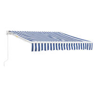 GELENKARMMARKISE Bitonto - Blau/Weiß, Textil (250/0.1/200cm) - [en.casa]