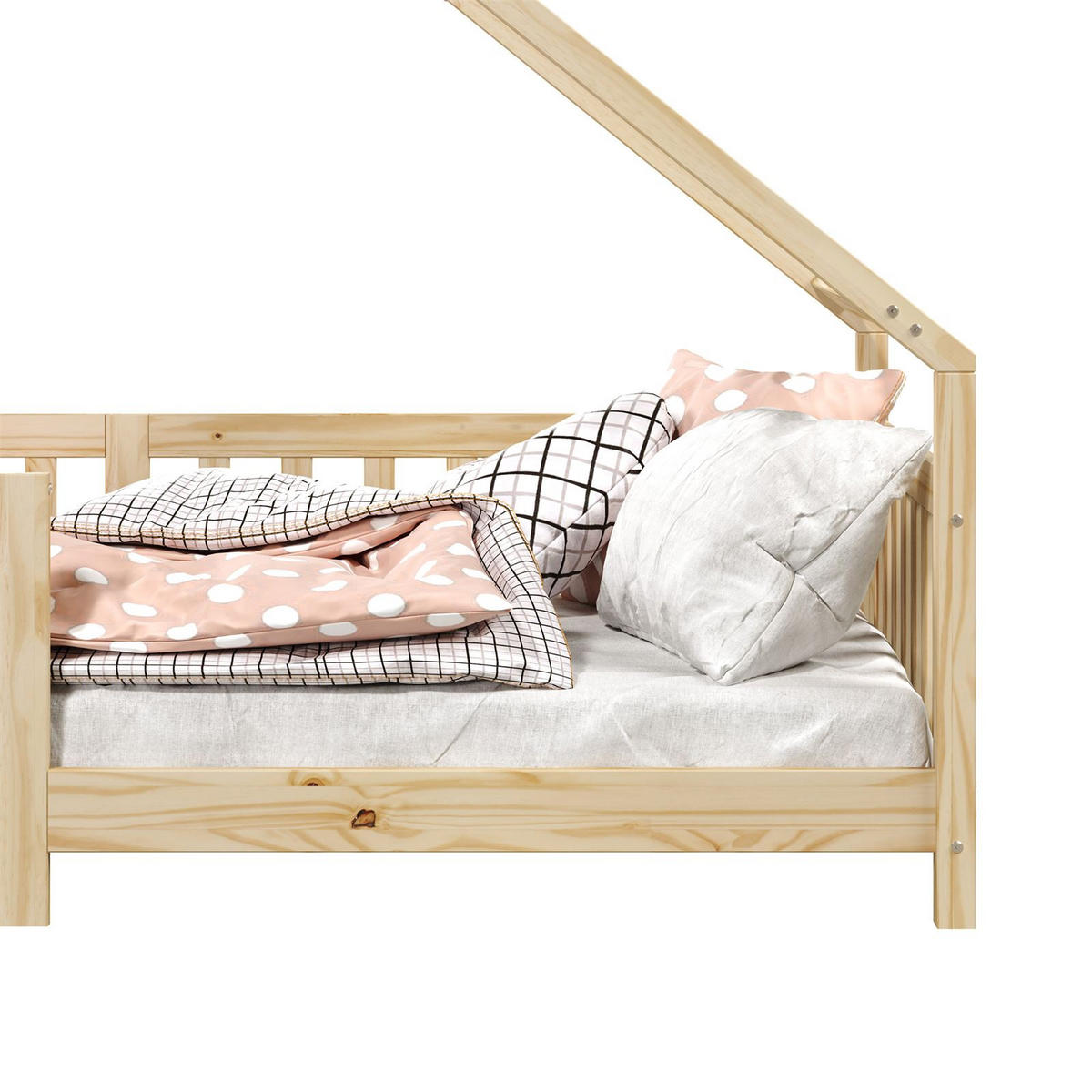 HAUSBETT CORA 90X200 CM - Naturfarben, Holz (96/158/206cm) - IDIMEX