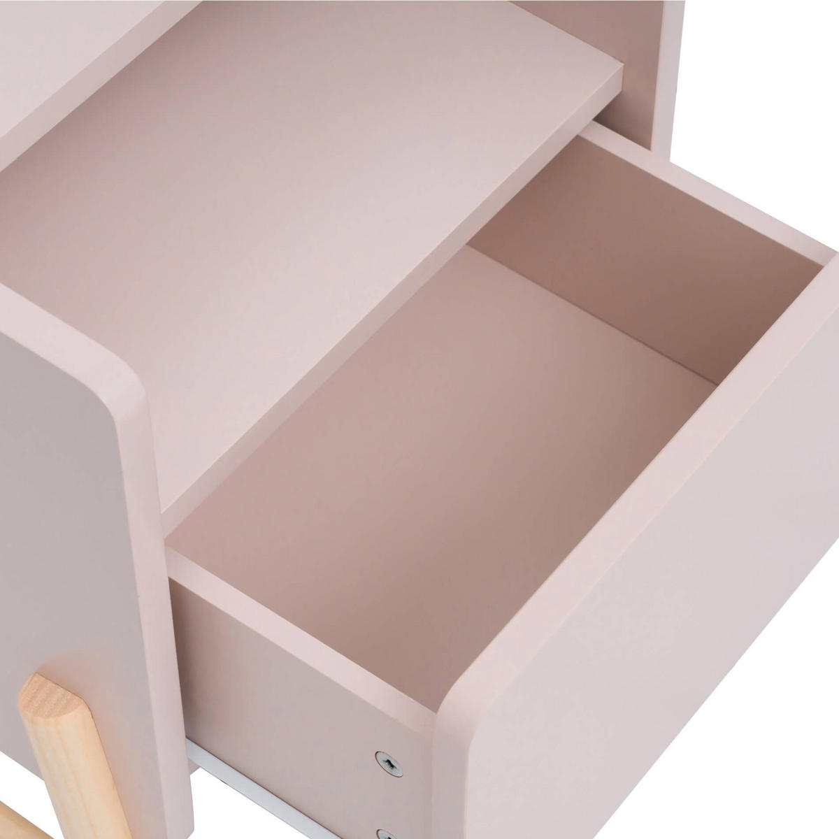 KINDERNACHTKÄSTCHEN Rosa 49/43/30 cm - Pink, Holzwerkstoff (40/49/30cm)