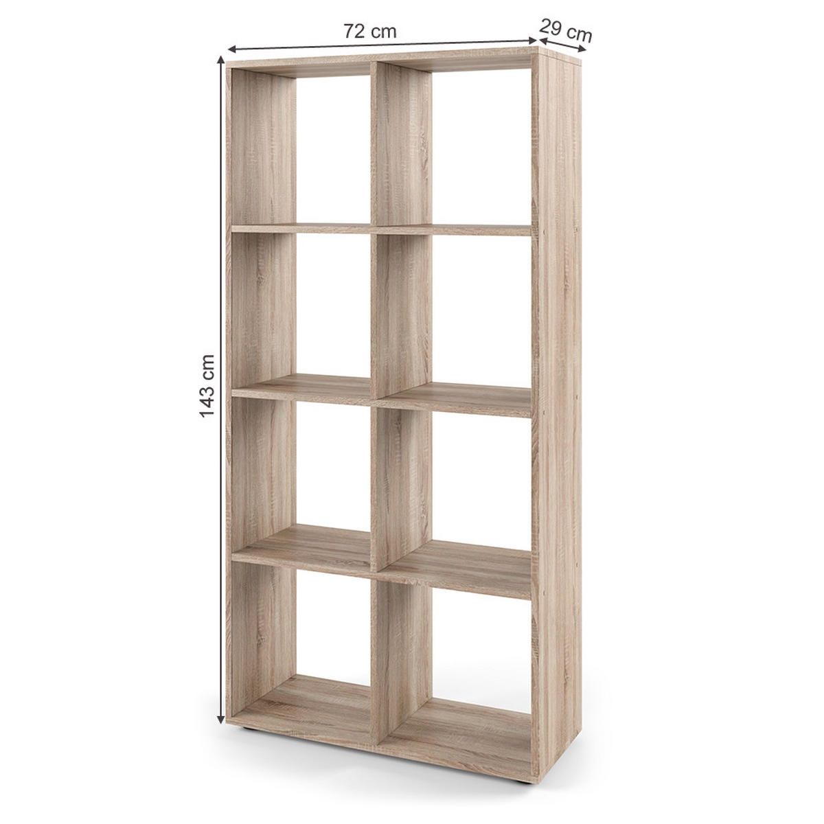 RAUMTEILER Scutum Sonoma 72 x 143 cm - Sonoma Eiche, Holzwerkstoff (143/72/29cm) - Vicco