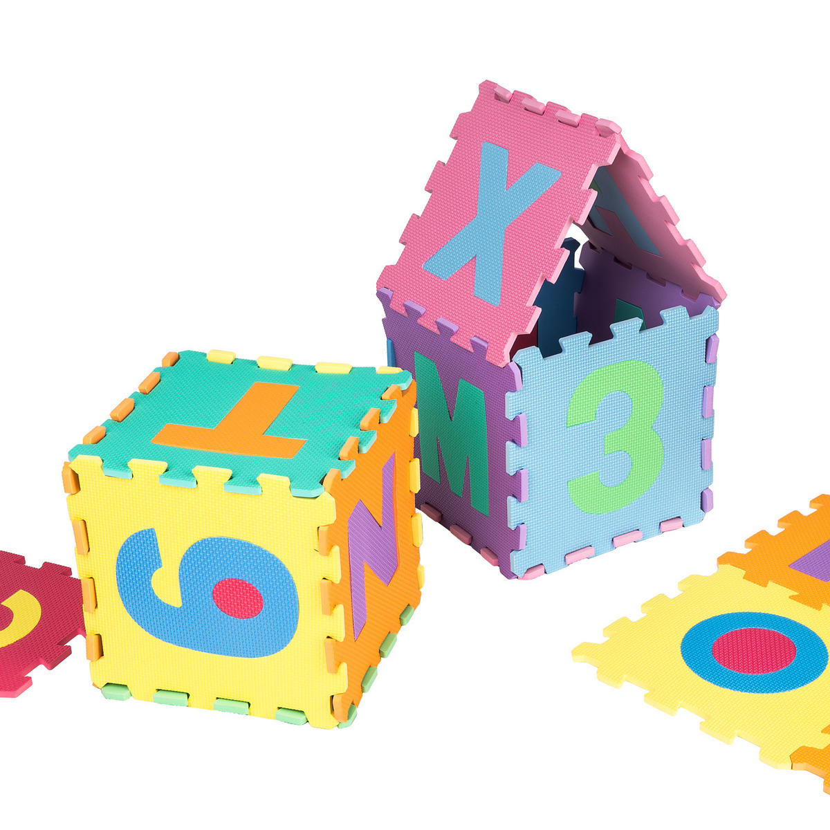 PUZZLEMATTE ,jedes Teil 31,5 x 31,5 x 1 cm,bunt - Multicolor, Kunststoff (31.5/31.5cm) - tectake