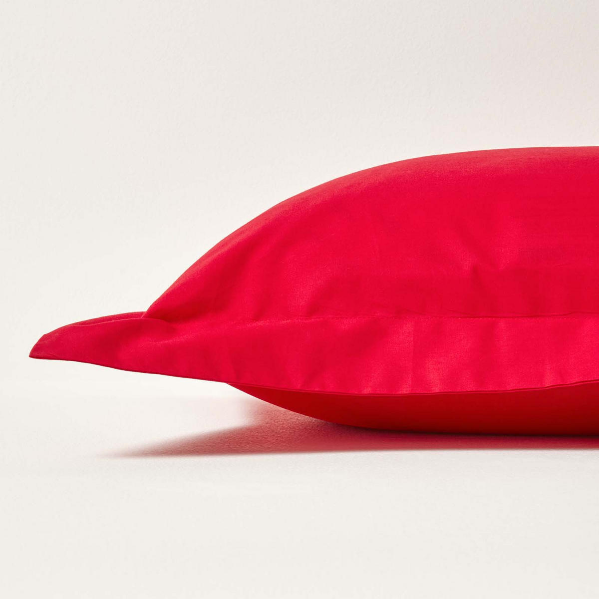 KISSENBEZUG Perkal mit Stehsaum, Fadendichte 200 - Rot, Textil (48/74cm) - Homescapes