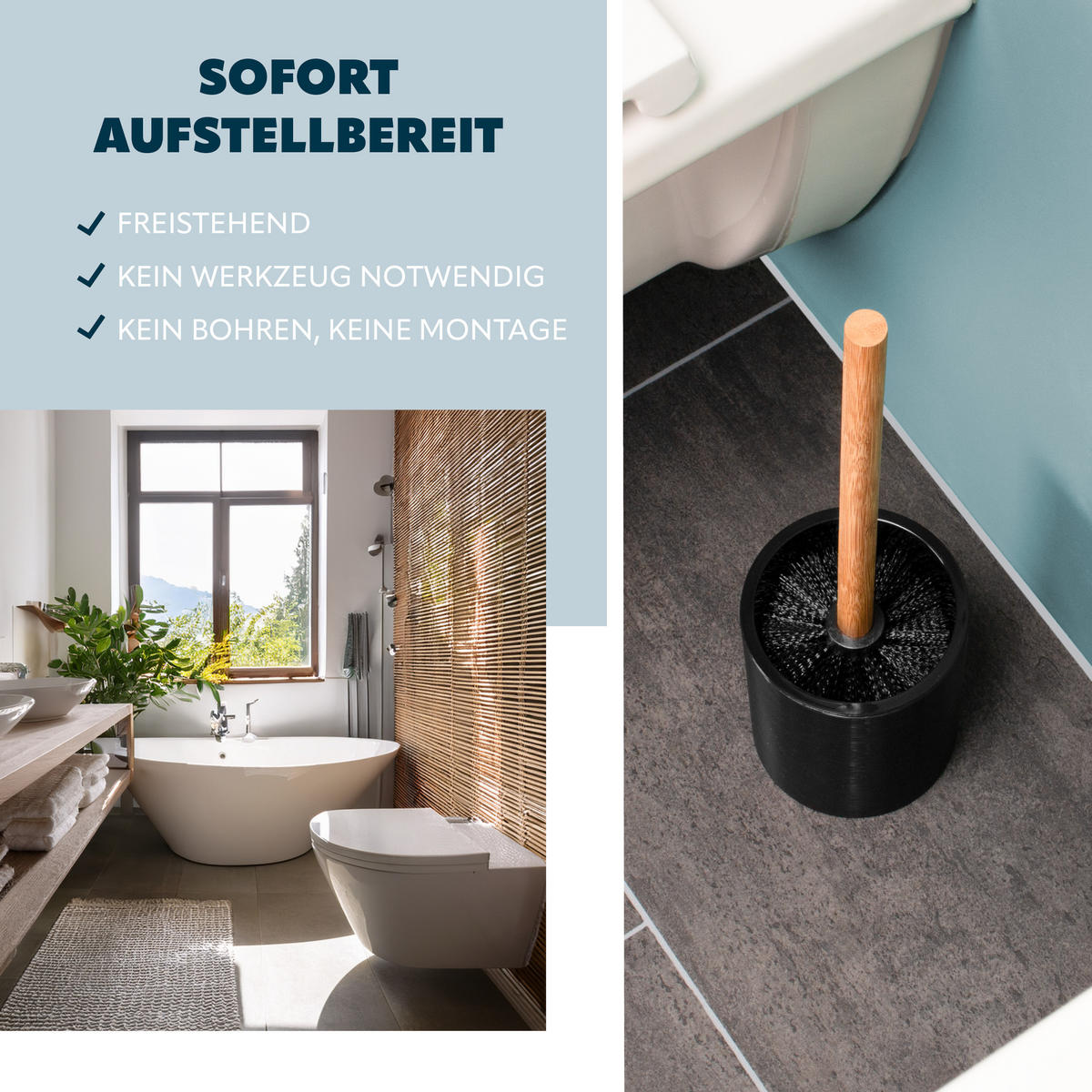 WC-BÜRSTE SEGNO, schwarz - Schwarz, Kunststoff (10.4/39/10.4cm) - bremermann