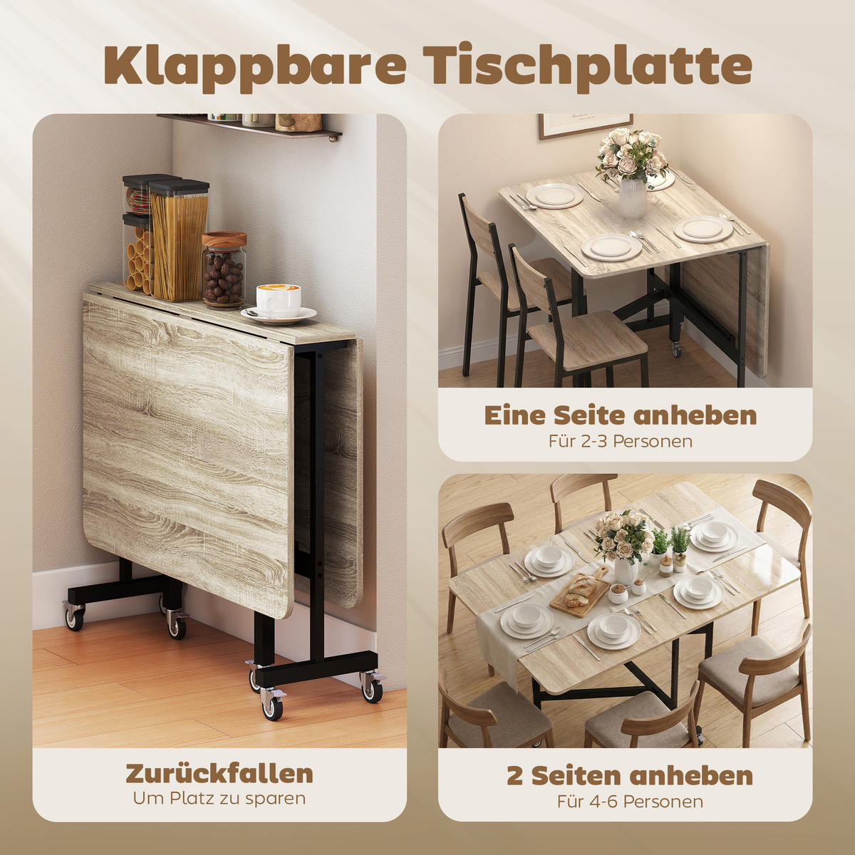 ESSTISCH Eichefarben 120.0/80.0/73.0cm - Eichefarben, Holzwerkstoff (120/80/73cm)