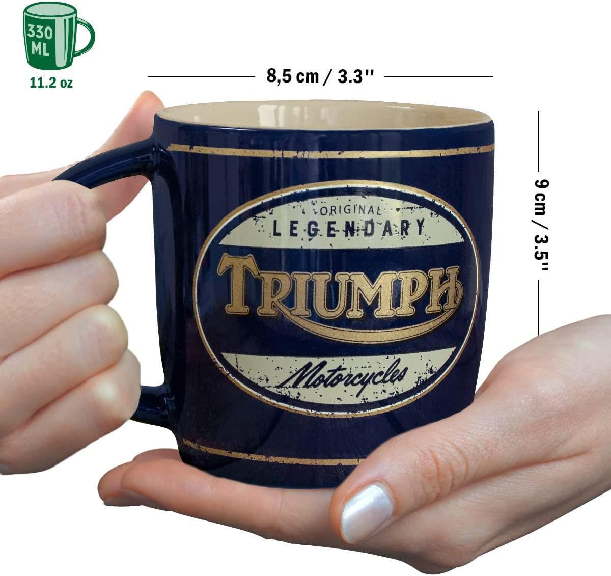 KAFFEETASSE 330 ml Triumph Legendary Motorcycles - Multicolor, Keramik (0.33L) - Nostalgic-Art