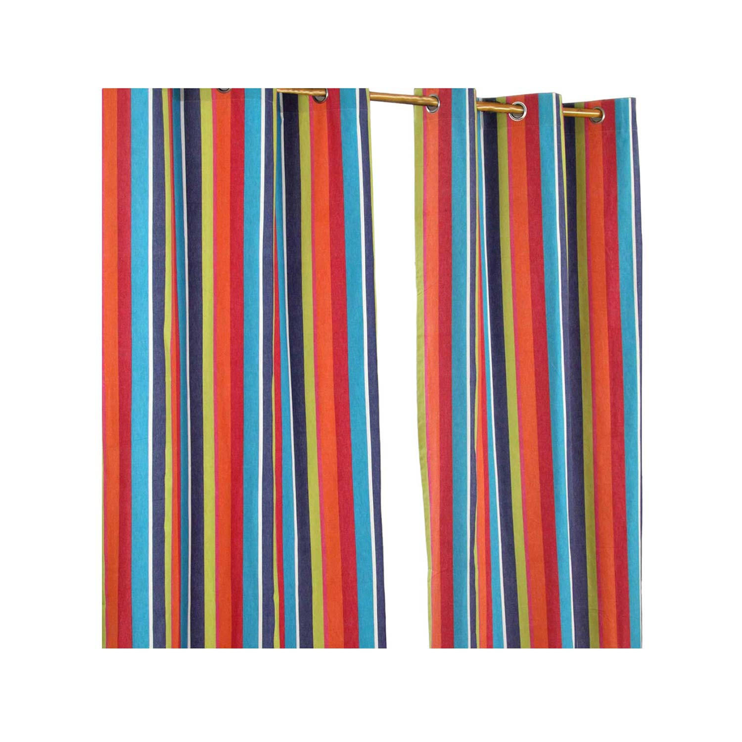 ÖSENVORHANG bunt gestreift blickdicht 2er-Set, 137/228 cm - Multicolor, Textil (137/228cm) - Homescapes