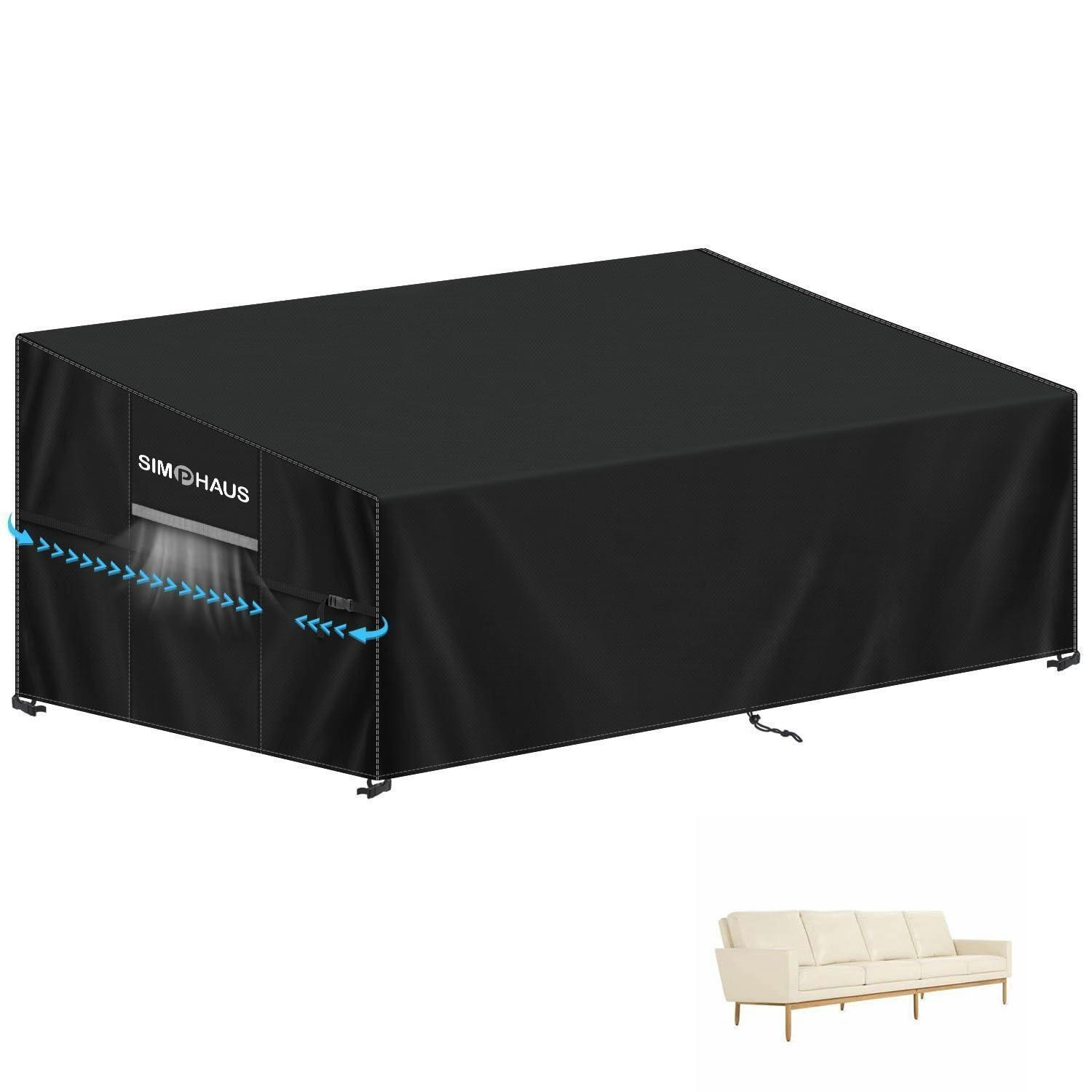 ABDECKPLANE Gartensofa 420D Oxford 265x102x89/61cm - Schwarz, Kunststoff (1/1/1cm)