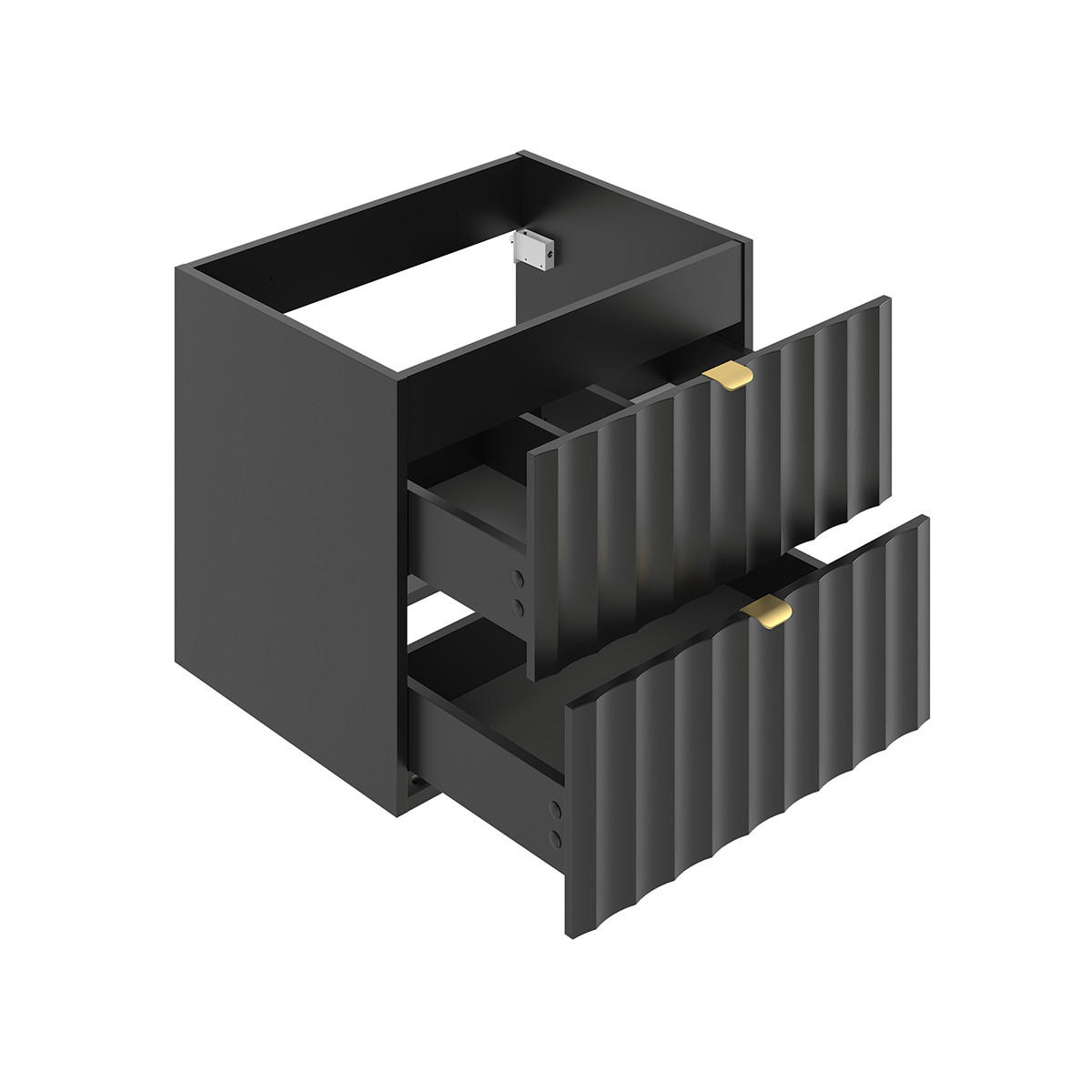 BADMÖBEL Lexa 2er-Set Schwarz - Schwarz, Holzwerkstoff (60/50/45.8cm) - Petits-meubles