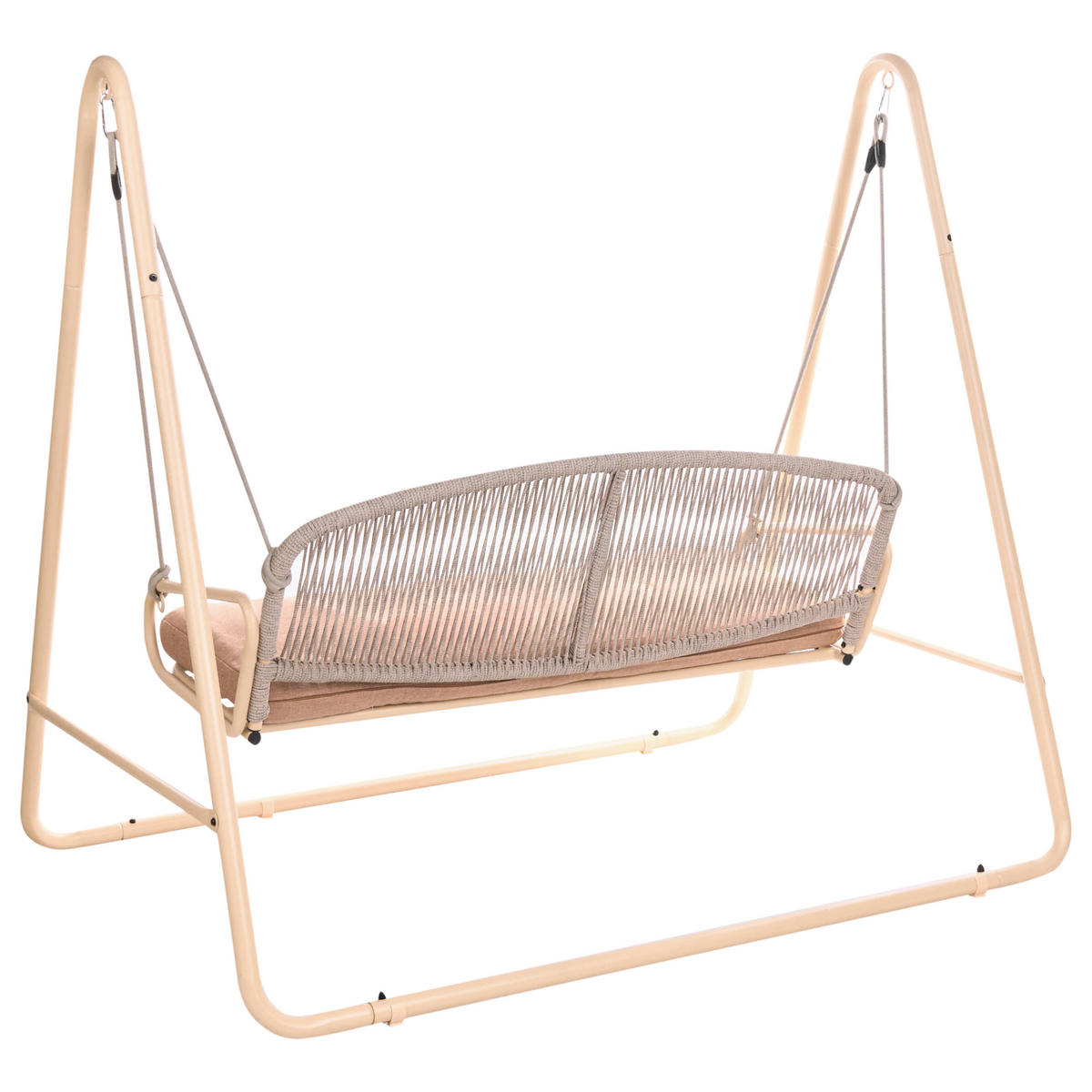 LEAGĂN HOLLYWOOD metal maro Norcia - maro/bej, metal (172/156/119cm) - Beliani