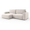 ECKSOFA OPERA L-Form mit Schlaffunktion und Bettkasten, Poso 100 - Ecru, Textil (247/143cm) - Lookway
