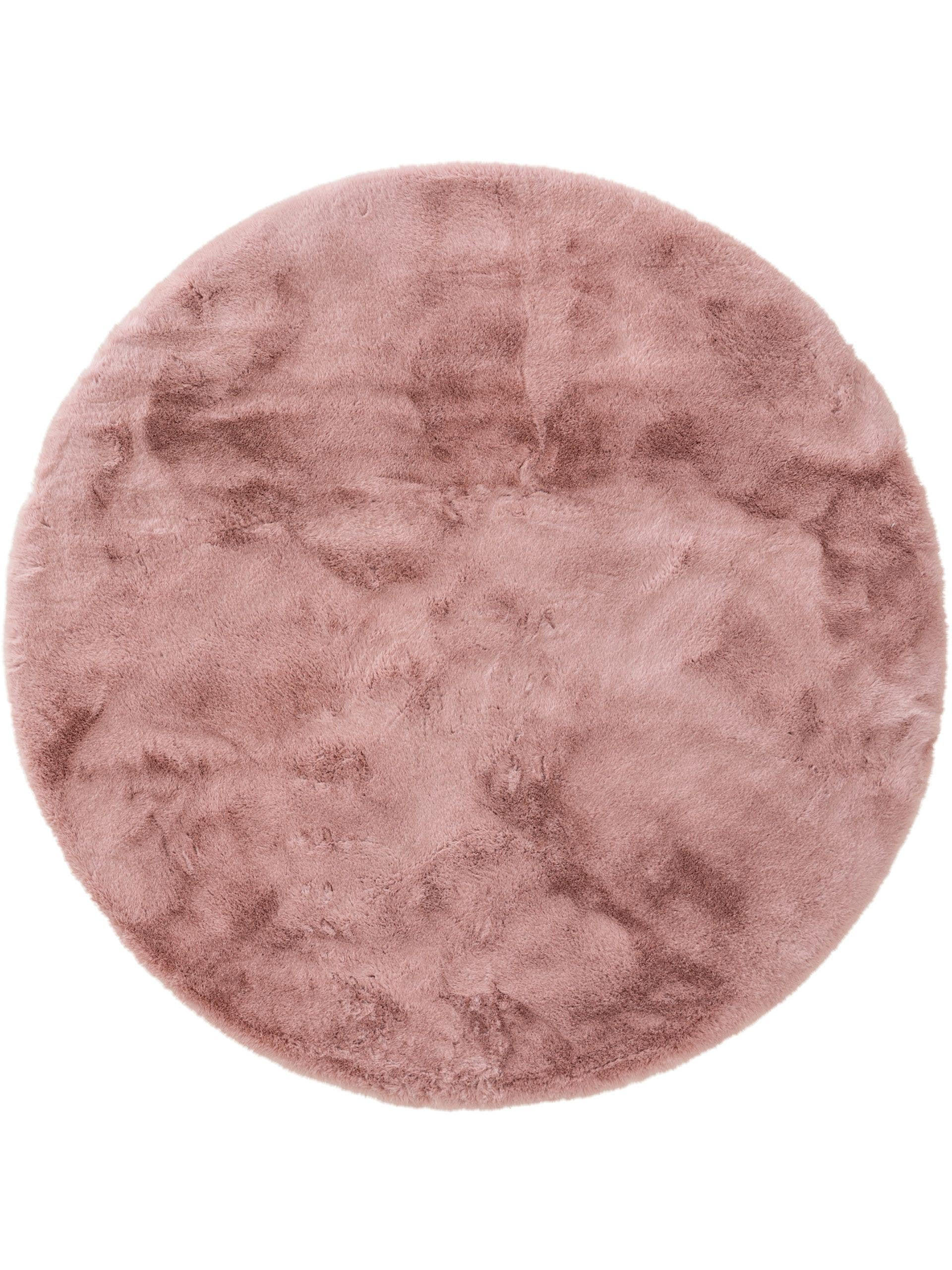 KUNSTFELL-TEPPICH Dave Rosa ø 120 cm rund - Rosa, Textil (120/120cm) - benuta Nest