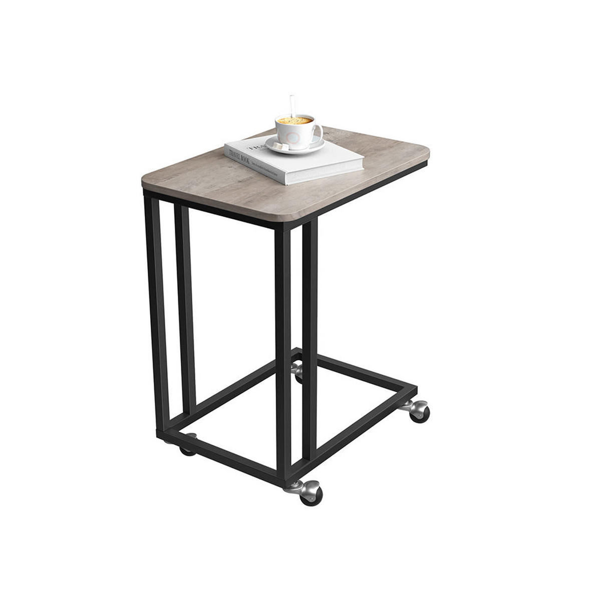 BEISTELLTISCH KAFFEETISCH - Schwarz, Holzwerkstoff (50/35/55cm) - Hansiro