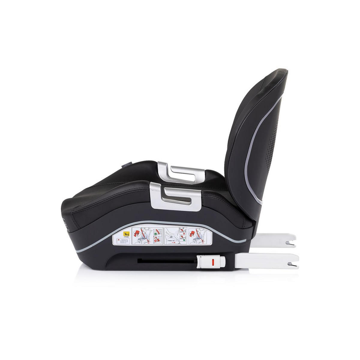 SITZERHÖHUNG Genesis Smart schwarz i-Size 125-150 cm Isofix Kühlung Heizung - Schwarz, Kunststoff (46/42/40cm) - Chipolino