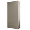 DREHTÜRENSCHRANK 236.7/100/47 2-türig - Kaschmir/Goldfarben, Holz/Metall (100/236.7/47cm) - MÖBEL KRYSPOL