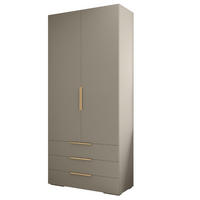 DREHTÜRENSCHRANK 236.7/100/47 2-türig - Kaschmir/Goldfarben, Holz/Metall (100/236.7/47cm) - MÖBEL KRYSPOL