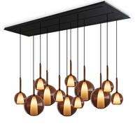 HÄNGELEUCHTE Belluna Braun Ø 14/24cm - Braun, Glas (24/24/45cm) - s.luce
