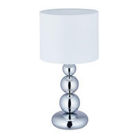 TISCHLAMPE - Silberfarben, Textil/Metall (25/25/50cm) - Relaxdays