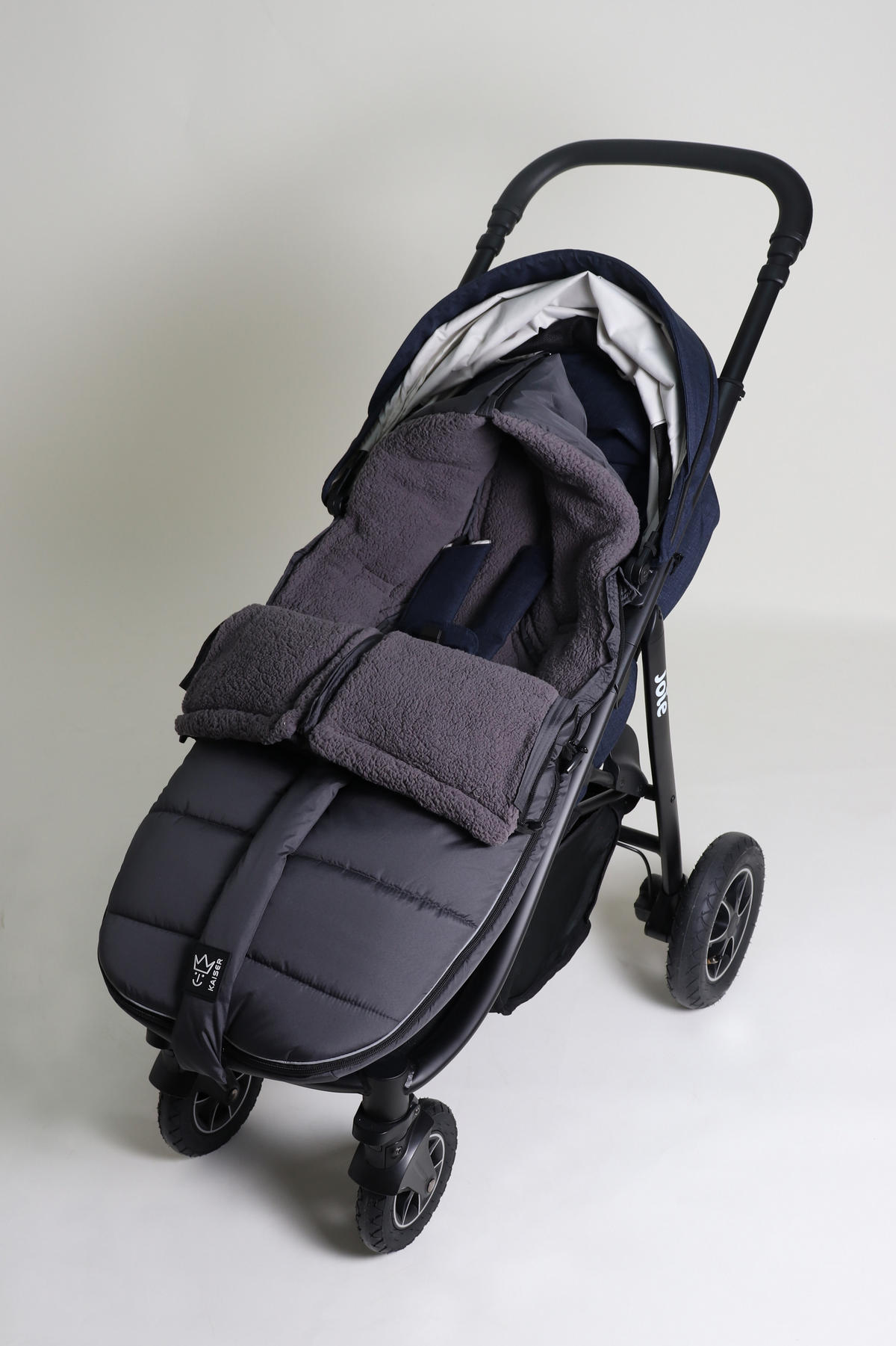 KINDERWAGEN-FUSSSACK Mila, anthracite - Dunkelgrau, Textil (48/7/105cm) - Kaiserbaby