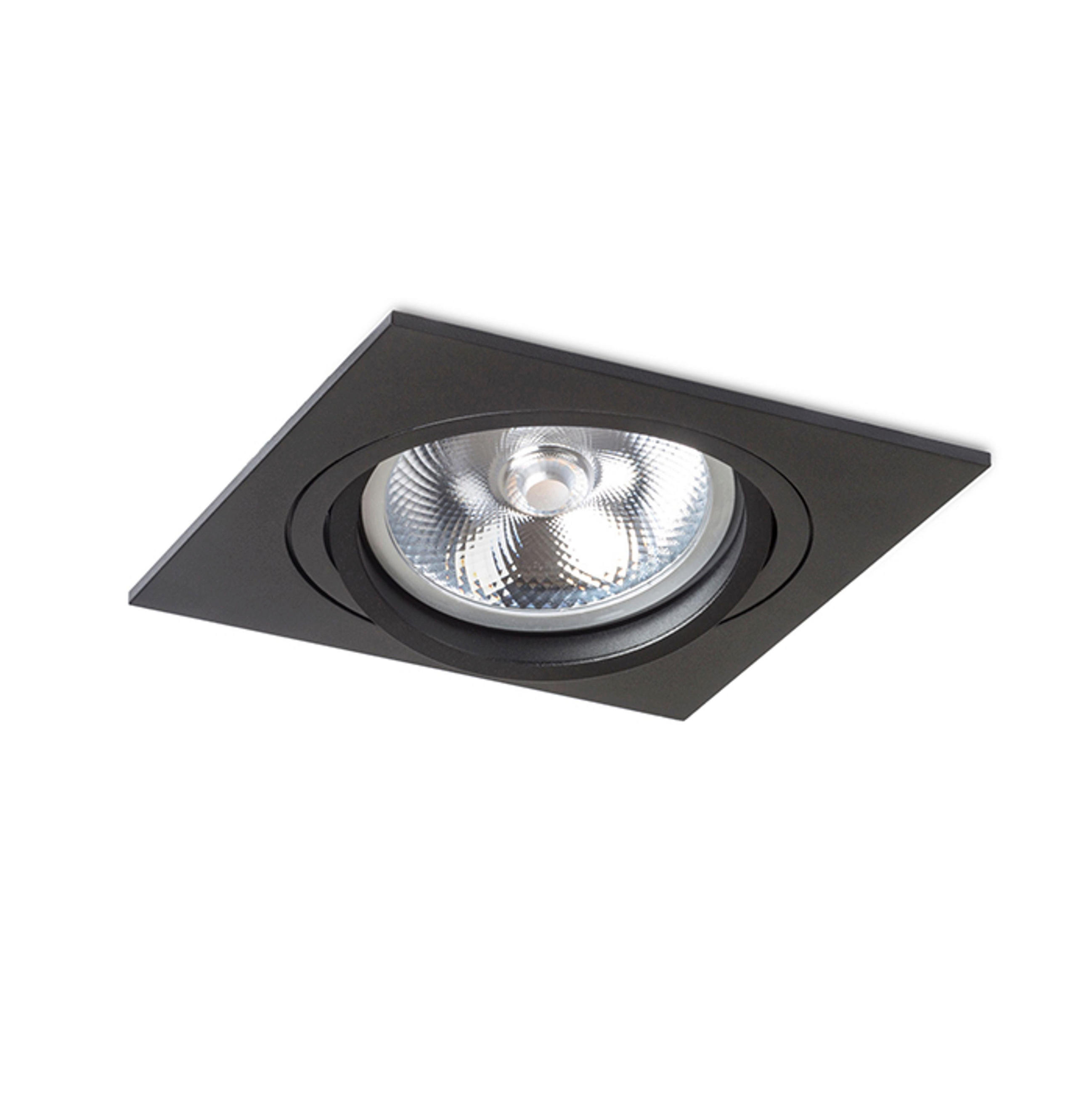 EINBAULEUCHTE PASADENA G53 SQ I Schwarz 15 W - Schwarz, Metall (9/9/12cm) - Rendl