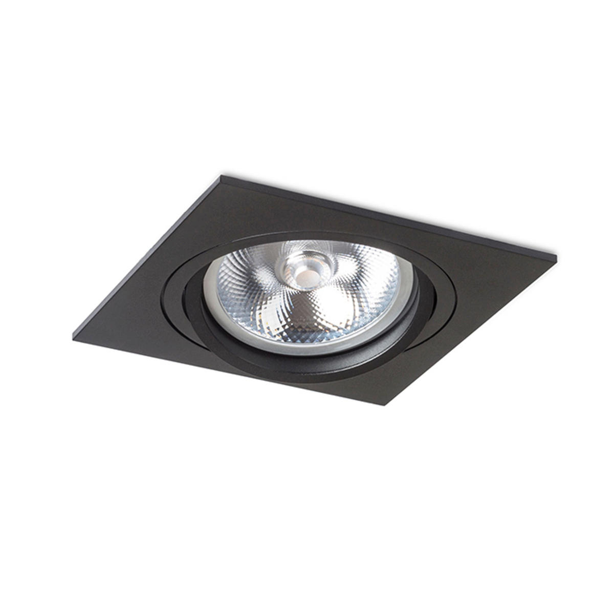 EINBAULEUCHTE PASADENA G53 SQ I Schwarz 15 W - Schwarz, Metall (9/9/12cm) - Rendl
