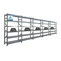 FACHBODENREGAL Proximo 210x600x50cm 6 Ebenen Beidseitig nutzbar Verzinkt - Silberfarben, Metall (600/210/50cm) - PROREGAL