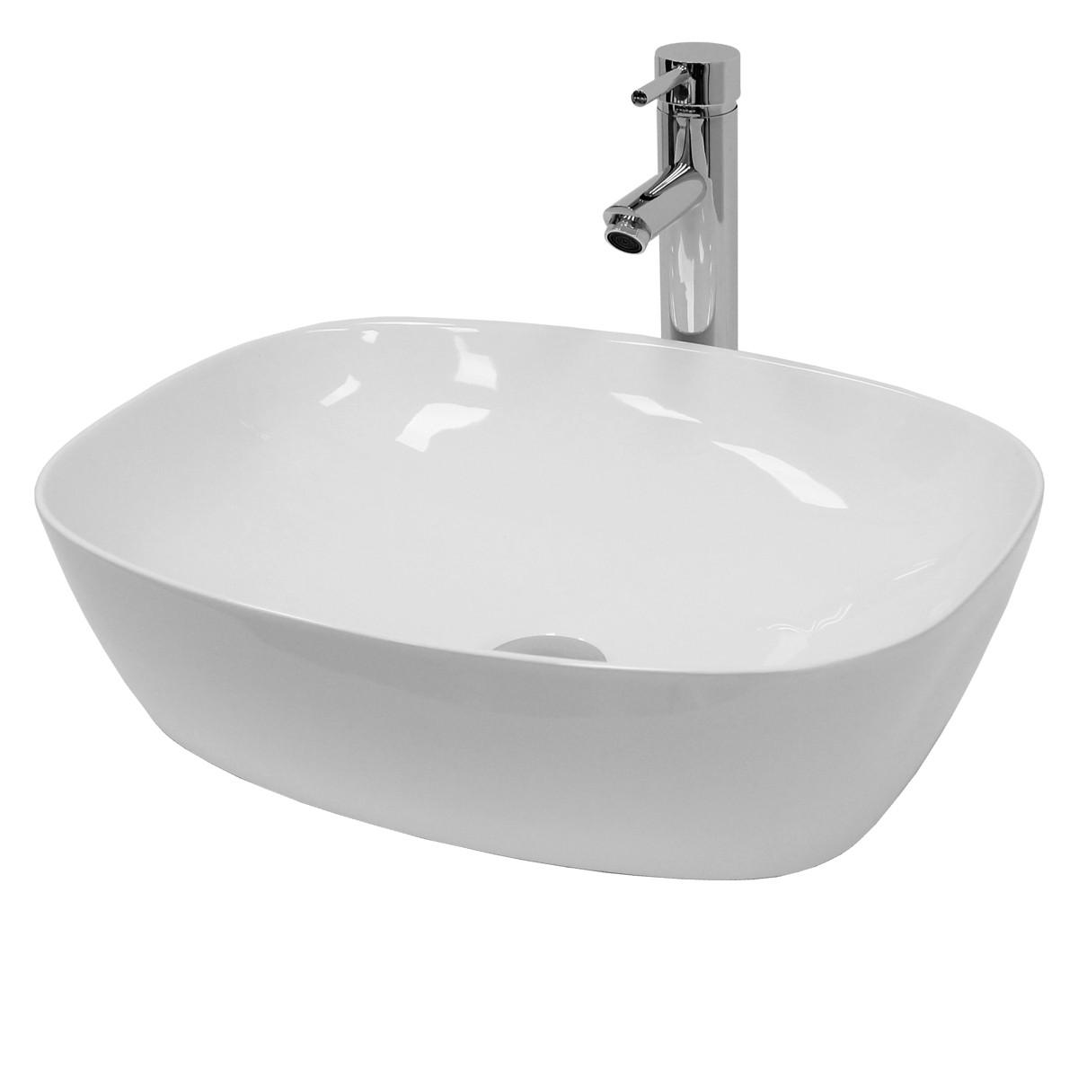 WASCHBECKEN - Weiß, Keramik (38.5/13.5/50.5cm) - ECD-Germany
