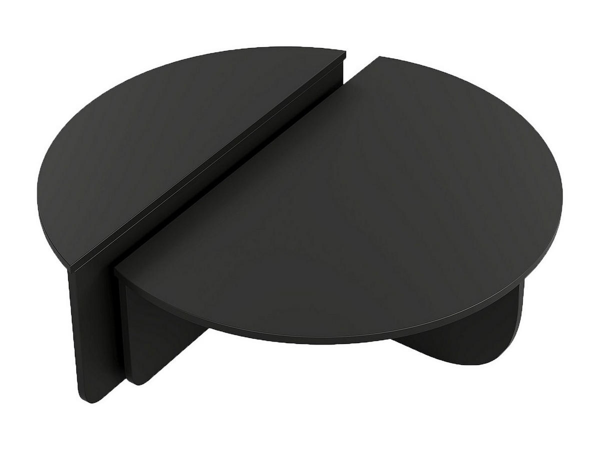 COUCHTISCH (2er-Set) orion 90/90/35 cm - Schwarz, Holz (90/60/30cm) - Vente-Unique