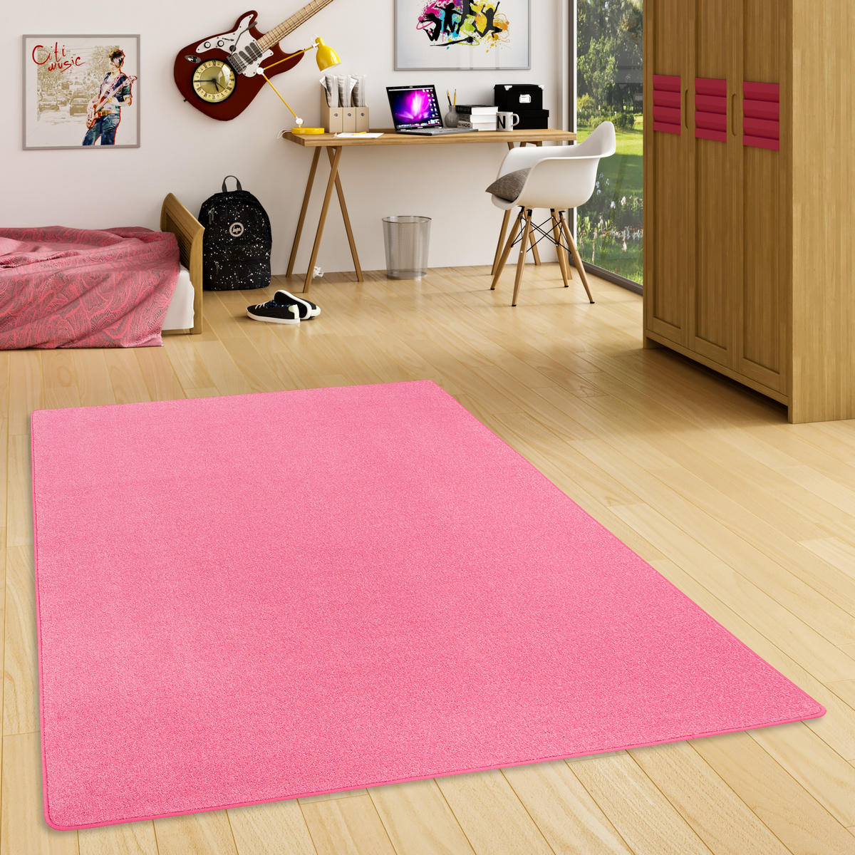 TREND VELOURS TEPPICH JOY - Rosa, Textil (200/250cm) - Snapstyle