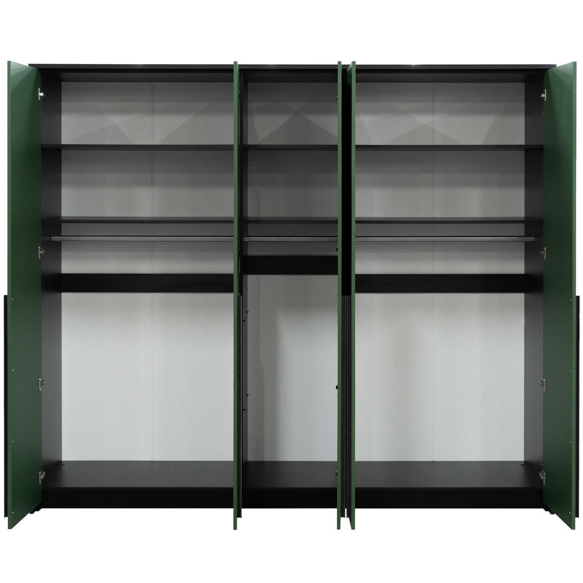KLEIDERSCHRANK Genua 255 cm, Sandbeige, 5-türig, Modern - Beige, Holzwerkstoff (255/217/65cm) - Bettso