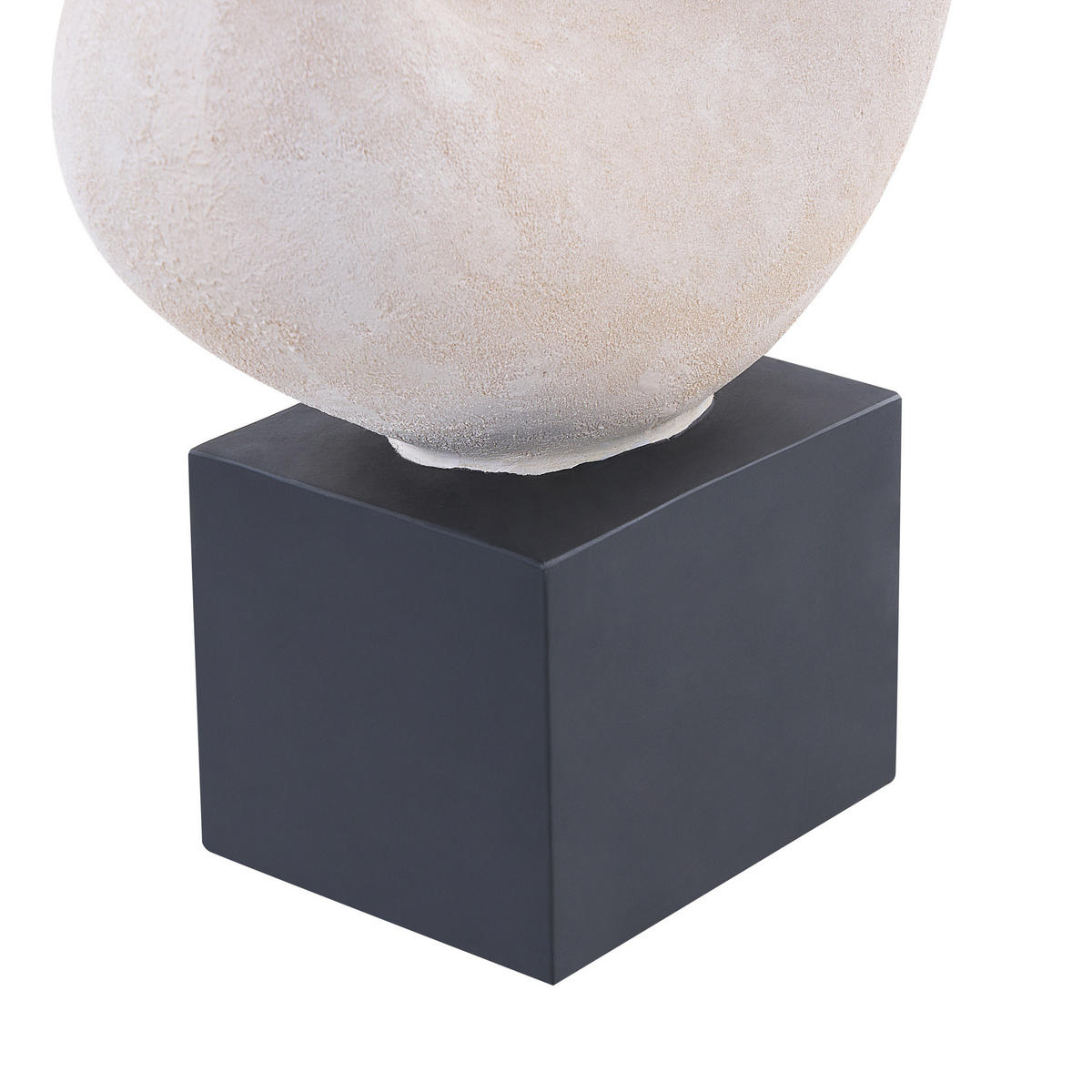 DEKOFIGUR Weiß Kavala - Schwarz/Weiß, Keramik (23/32/7cm) - Beliani