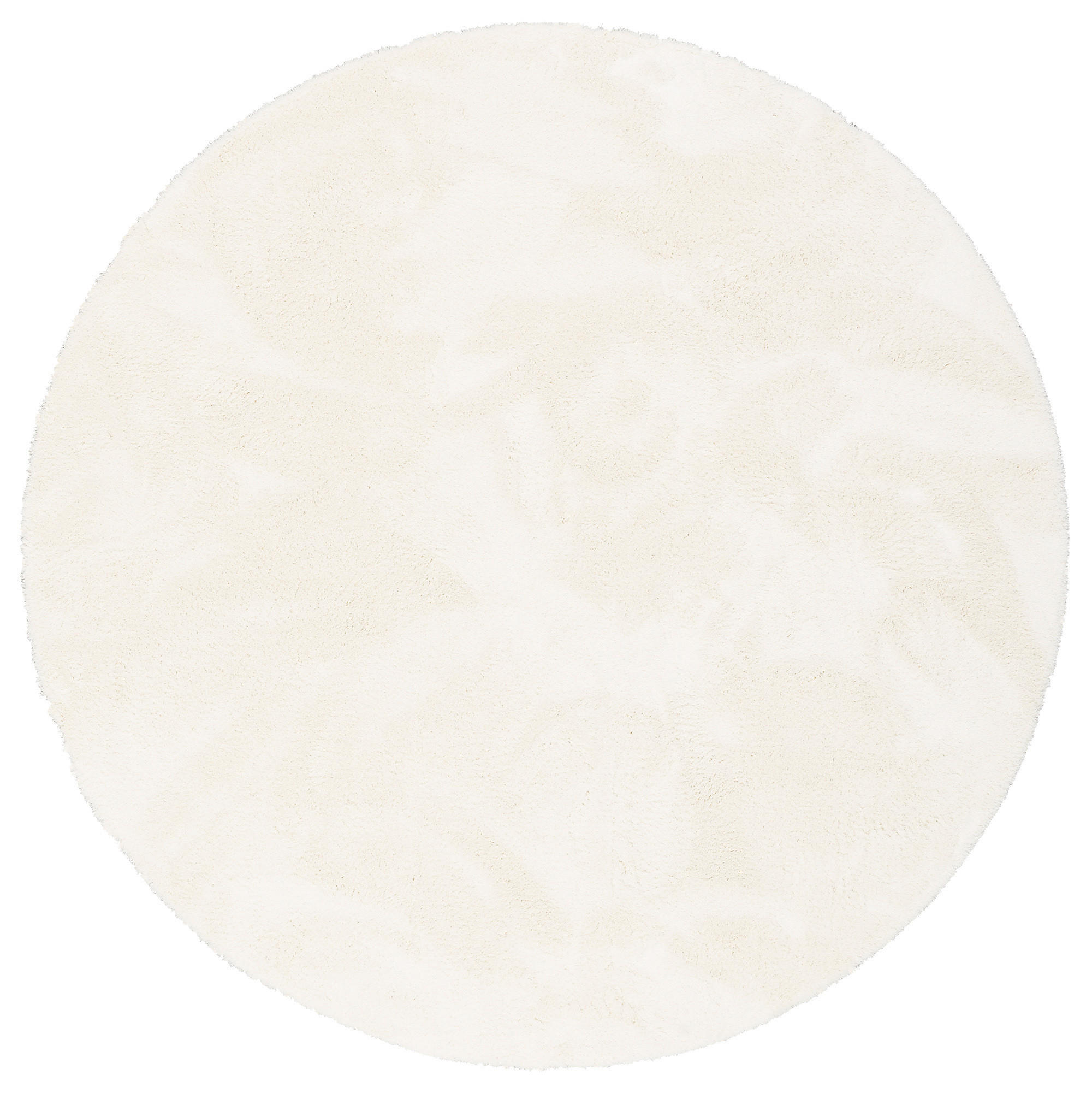 LUXUS HOCHFLOR SHAGGY TEPPICH VELVET RUND - Weiß, Textil (133/133cm) - Snapstyle