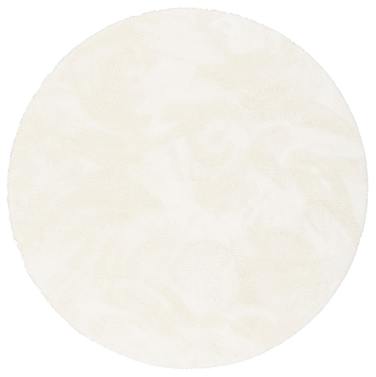 LUXUS HOCHFLOR SHAGGY TEPPICH VELVET RUND - Weiß, Textil (133/133cm) - Snapstyle