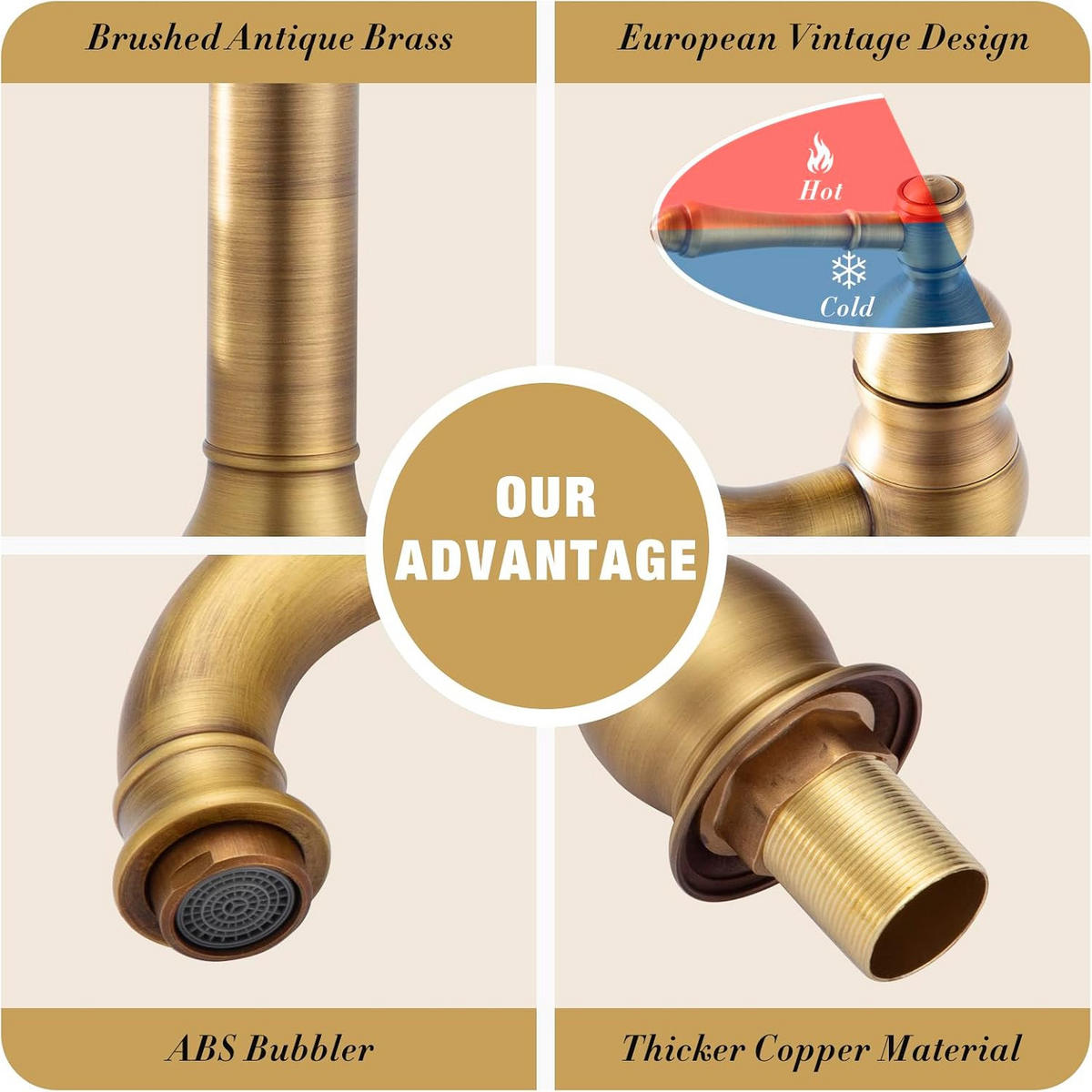 WASSERHAHN Warmes und kaltes Wasser Gold - Goldfarben, Metall (25/9/21cm) - Vallsero