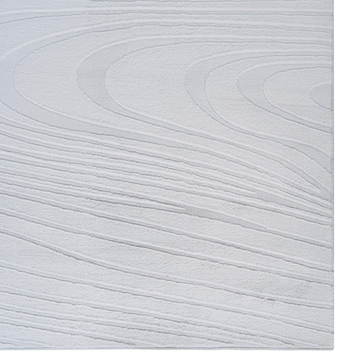KUNSTFELLTEPPICH Hellgrau 160/160 cm Ontake - Hellgrau/Grau, Kunststoff (160/160cm) - Beliani