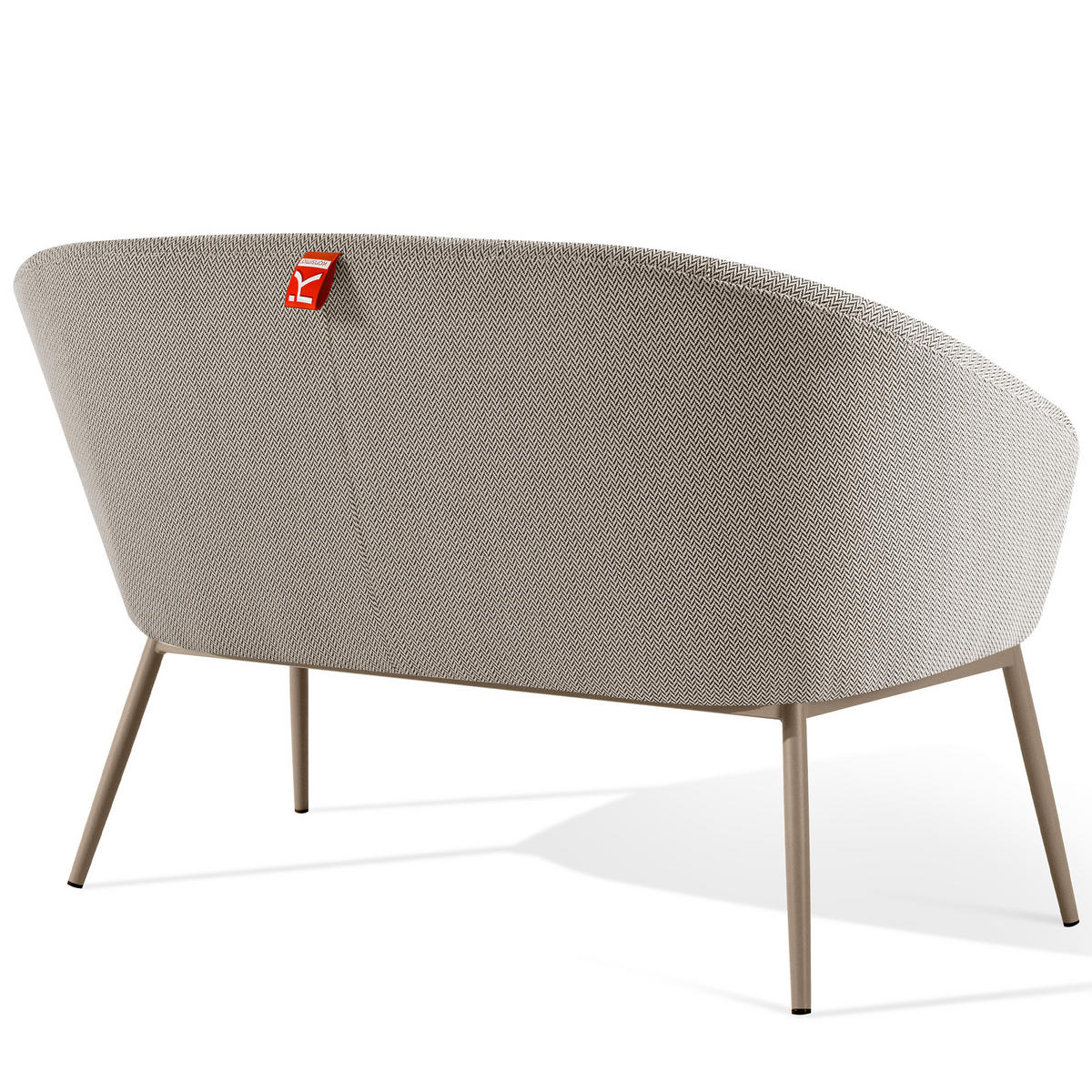 GARTENSOFA SOLIS Loungesofa, - Braun, Textil/Metall (118/76/66cm) - KONSIMO®