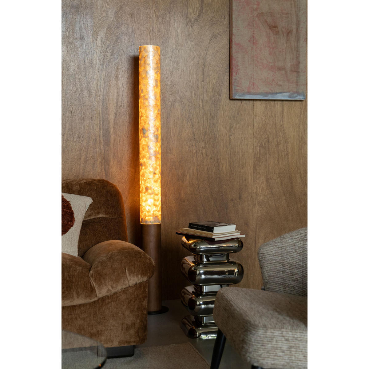 STEHLAMPE Beam - Beige, Holz (18/18/150cm) - Dutchbone