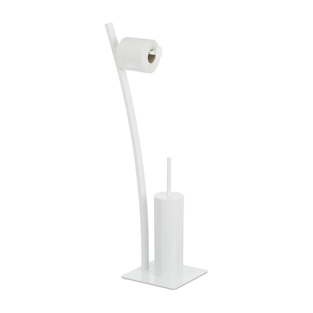 SET WC Alb cu suport hârtie oțel