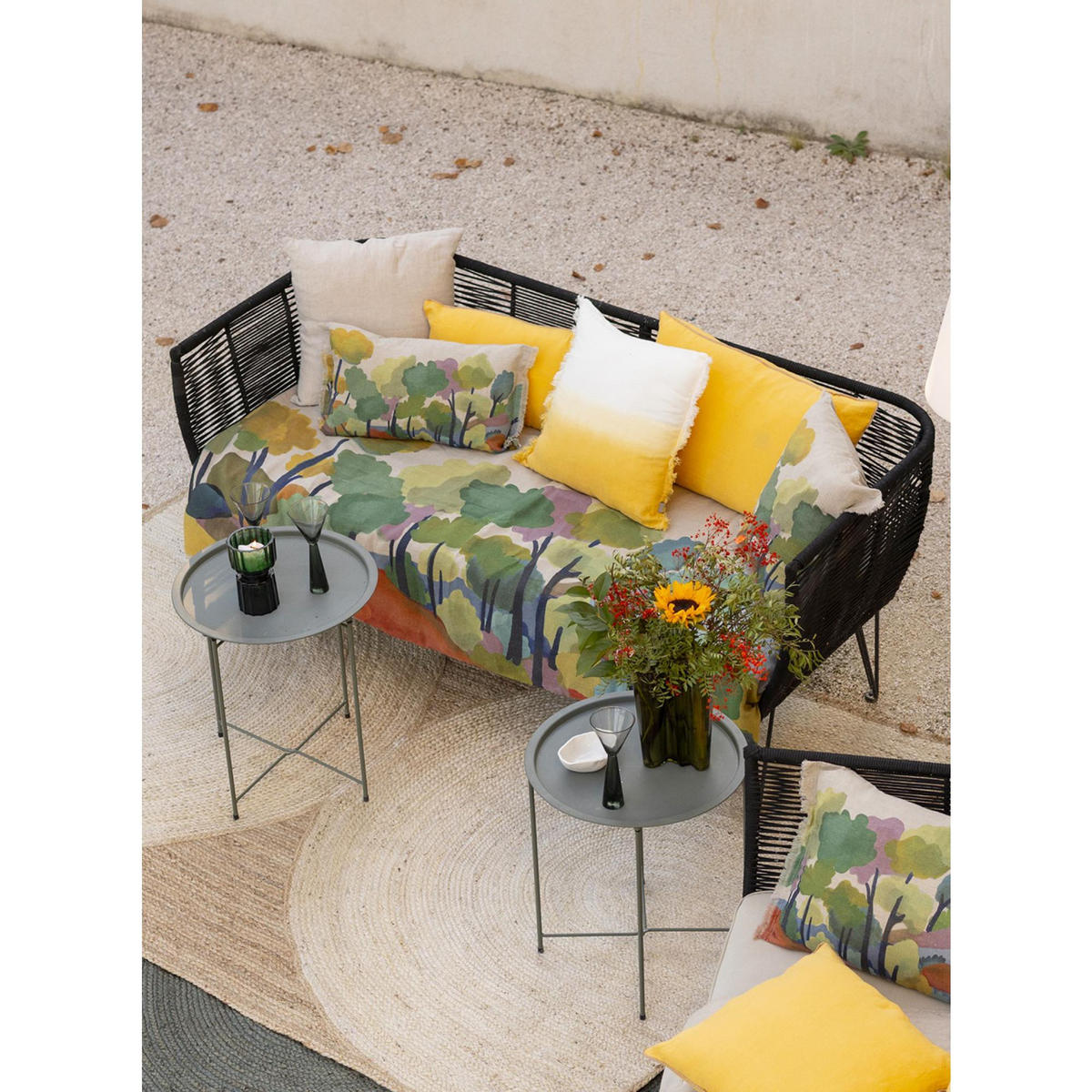 KISSEN Zeff Shade mango 45 x 45 cm - Gelb, Textil (45/45cm) - Vivaraise