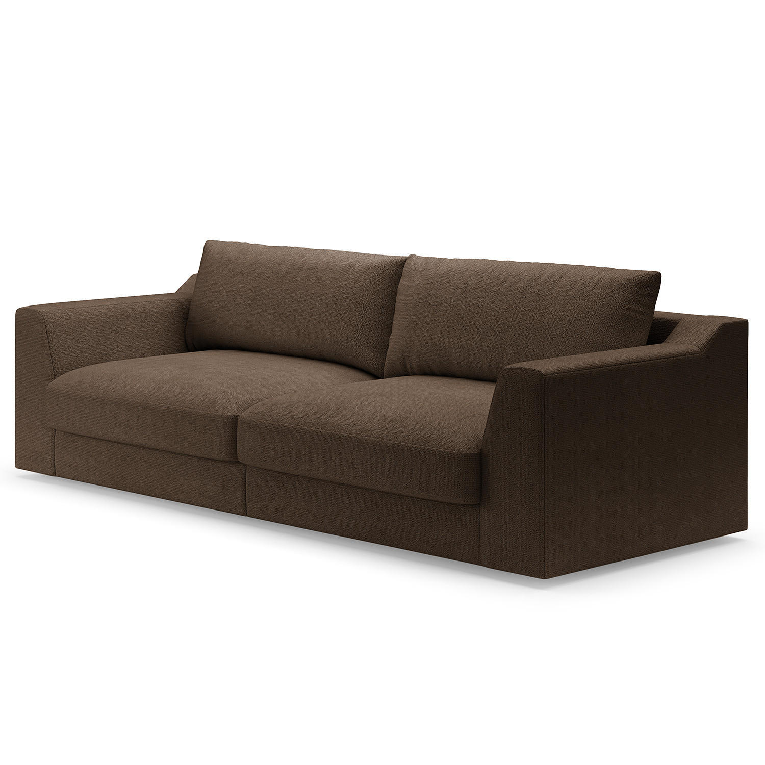 BIG-SOFA - Braun, Kunststoff/Textil (274/90/112cm) - home24