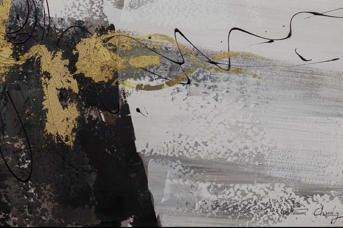 ACRYLBILD HANDGEMALT 60/60 cm - Grau, Holz/Textil (1.12/60cm) - KUNSTLOFT