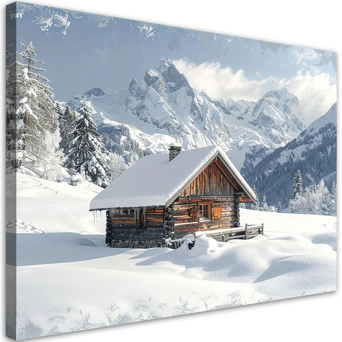 LEINWANDBILD Weihnachten 90x60cm - Weiß, Textil (90/60cm) - Feeby