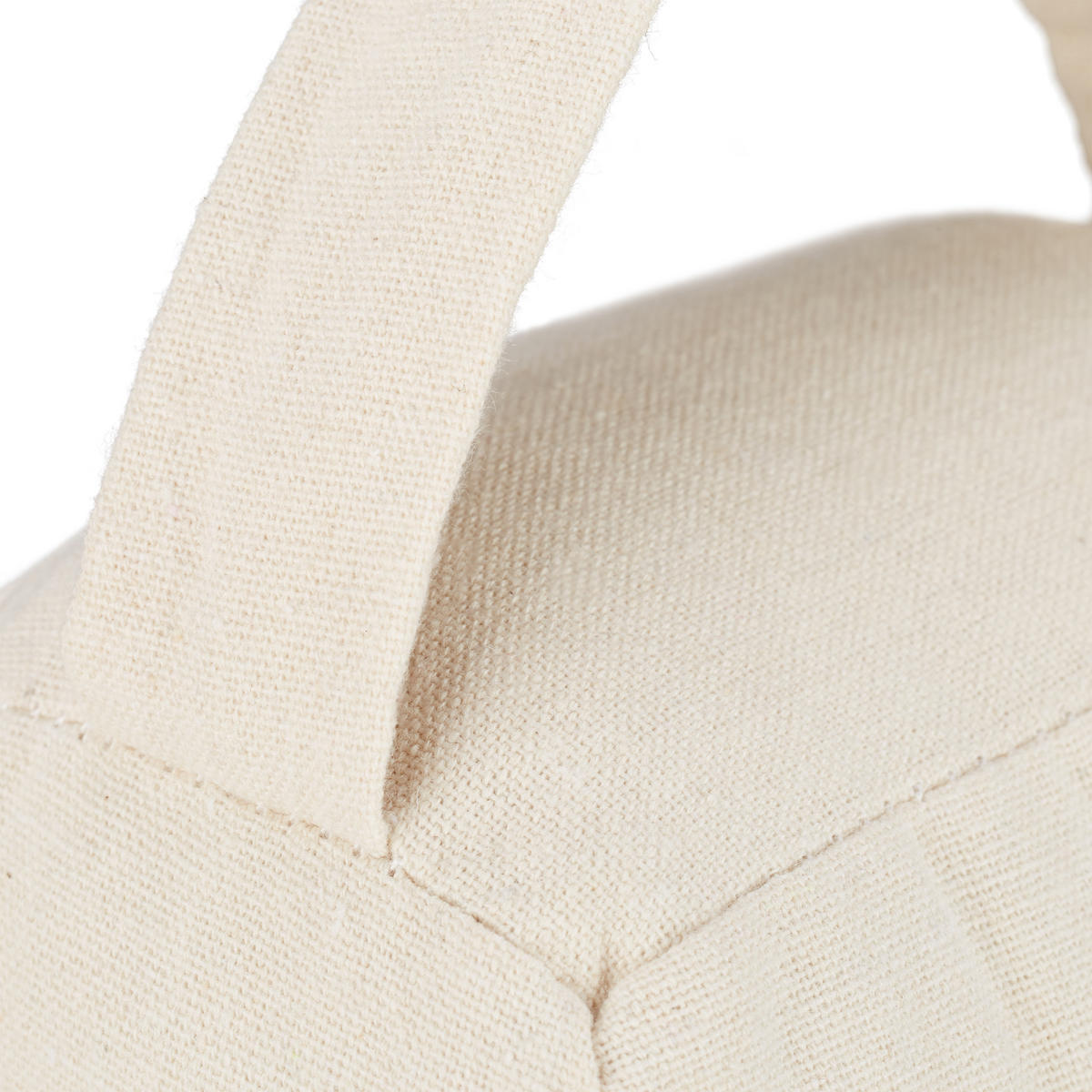 TÜRSTOPPER Beige Sack Sternmotiv Polyester Sandfüllung - Creme, Naturmaterialien/Textil (14/10cm) - Relaxdays