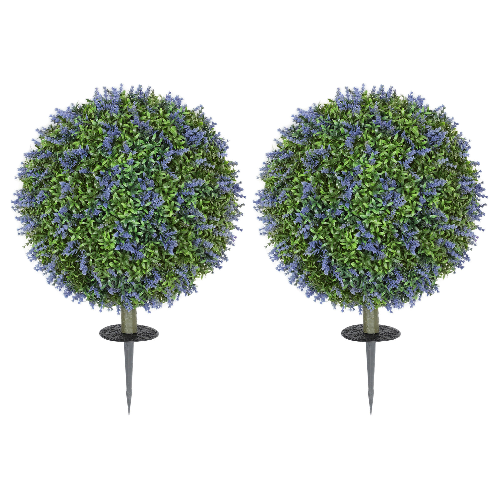 KÜNSTLICHER 2er-Set Lavendel 60 cm mit UV Schutz - Multicolor, Kunststoff (60cm) - HOMCOM