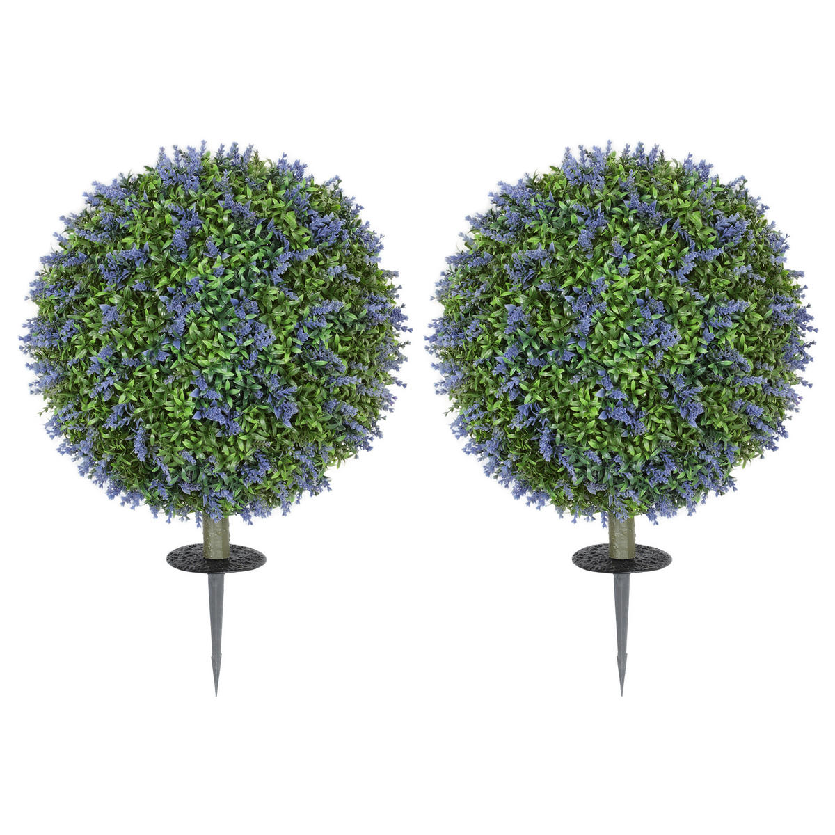 KÜNSTLICHER 2er-Set Lavendel 60 cm mit UV Schutz - Multicolor, Kunststoff (60cm) - HOMCOM