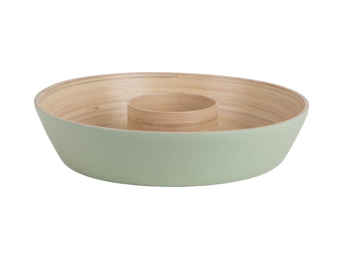 SCHALE Puro 30/30/6.5 cm - Hellgrün, Naturmaterialien (30cm) - Present Time