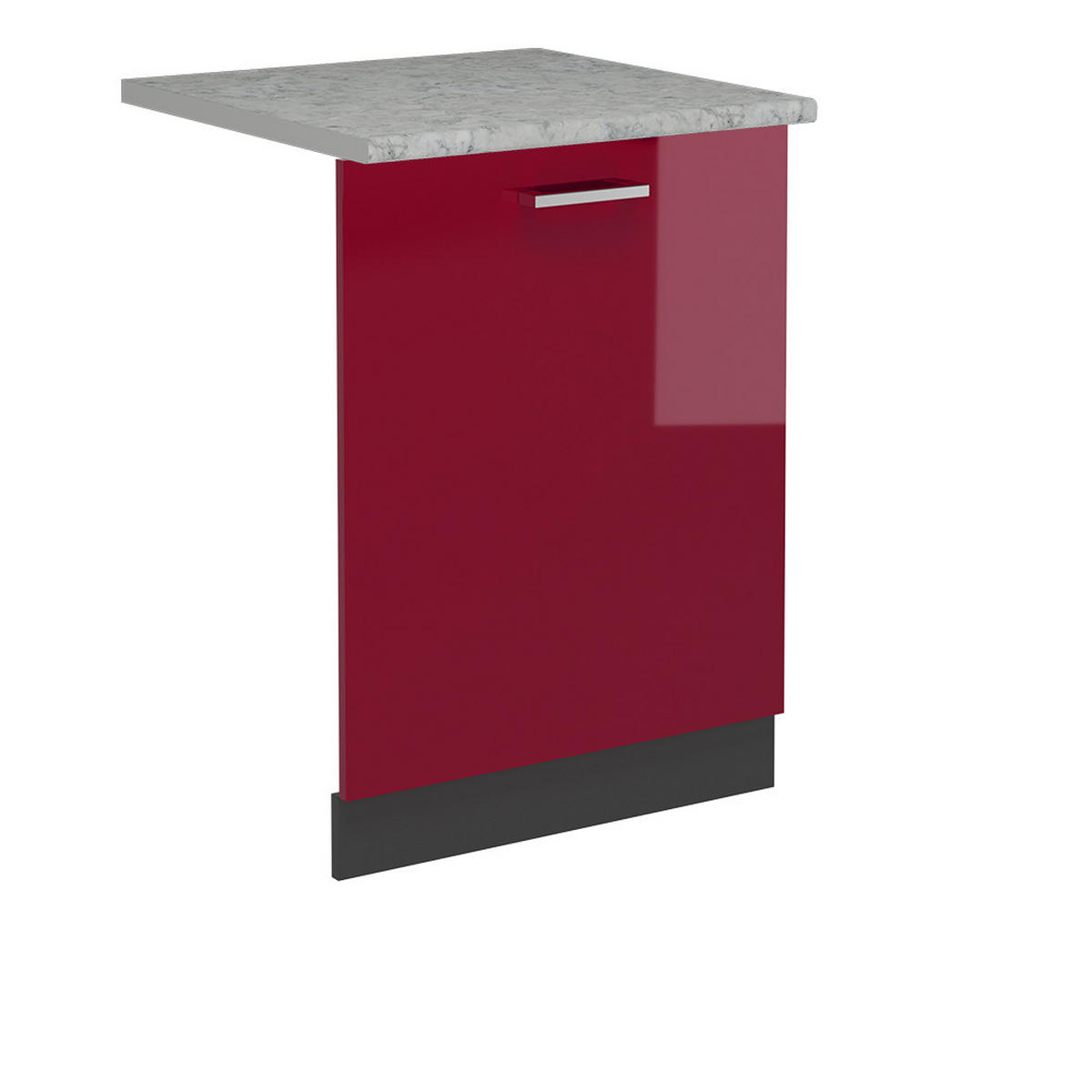 GESCHIRRSPÜLBLENDE R-Line Rot Hochglanz 60 cm , AP Marmor - Anthrazit/Rot, Holzwerkstoff (60/81.8/1.6cm) - Vicco