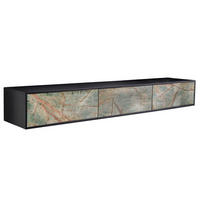 TV LOWBOARD MOUNTAIN SOUL Akazie 200cm - Multicolor/Schwarz, Holz/Stein (200/50/38cm) - riess-ambiente